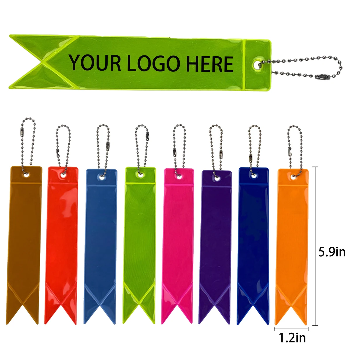 Assorted Colors 6 Inch Reflective PVC Streamer 1