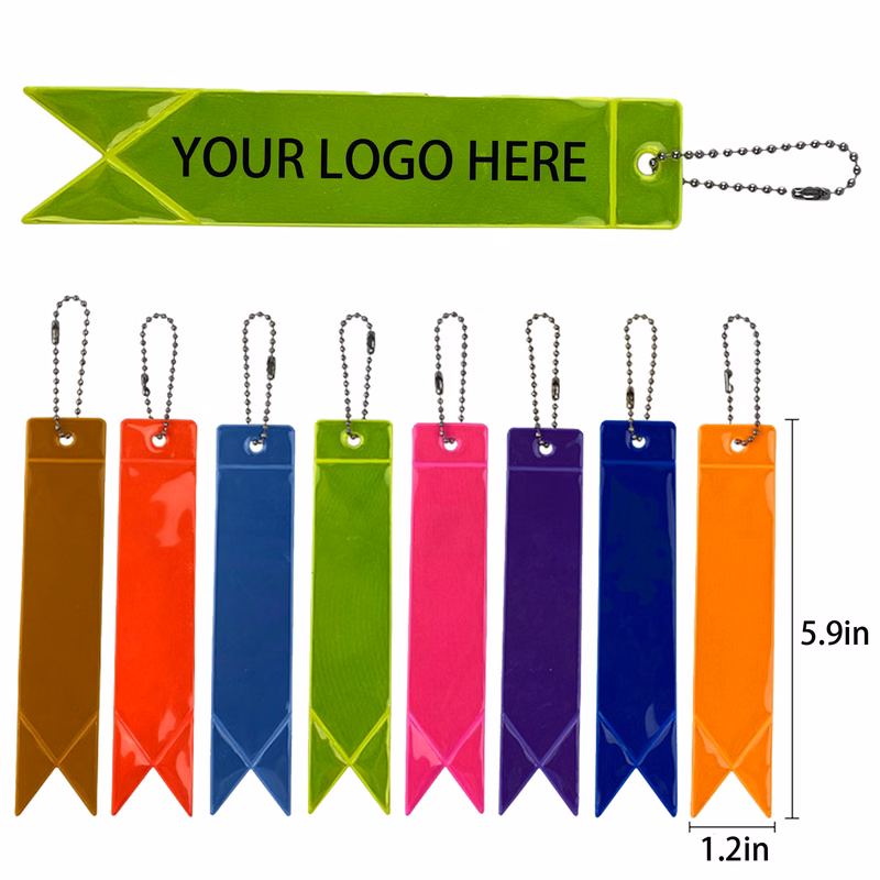 Assorted Colors 6 Inch Reflective PVC Streamer