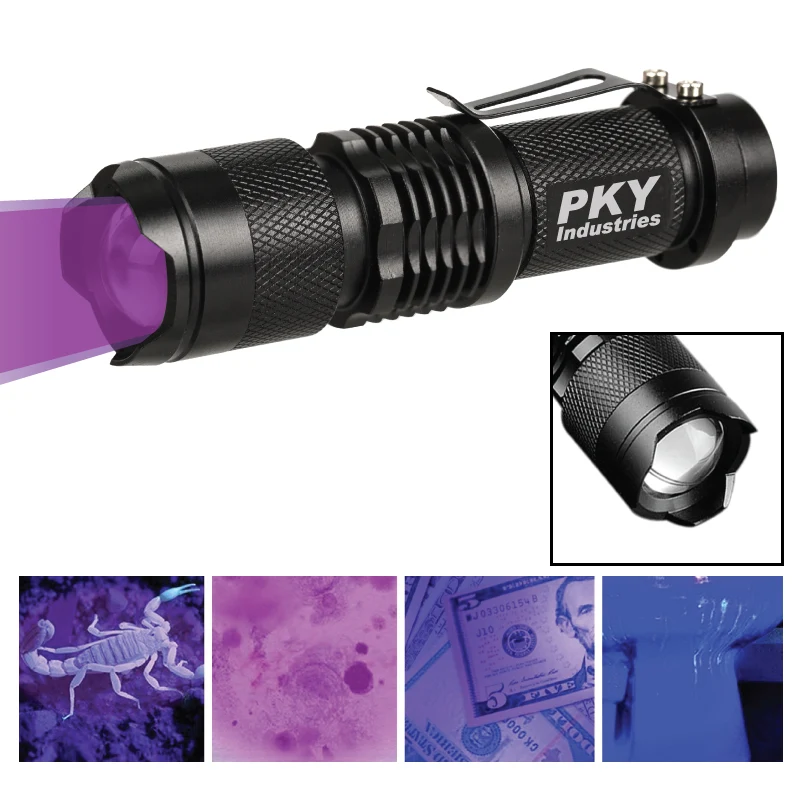 Tactical Black Ultraviolet (UV) LED Flashlight 1
