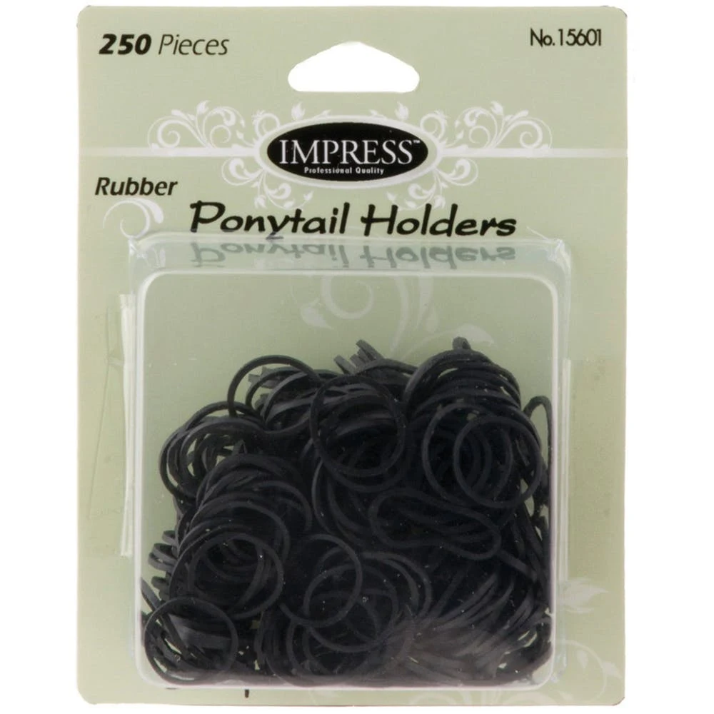 Hair Elastics - 250 Pack Black 1