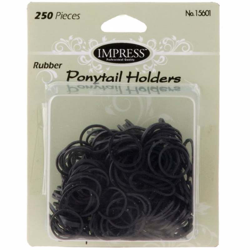Hair Elastics - 250 Pack Black