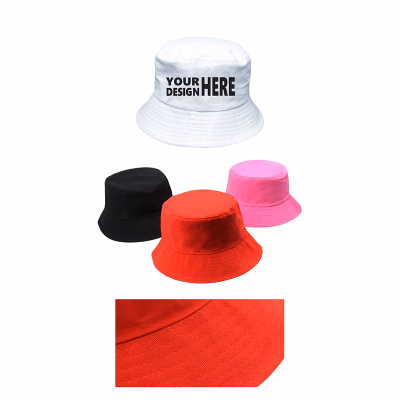 Custom Printed Casual Cotton Sun Bucket Hat