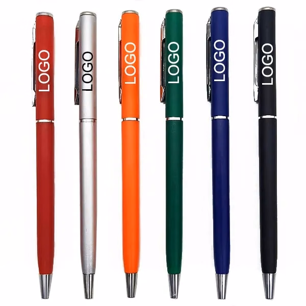 Plastic Slim Twist Ballpoint Pen