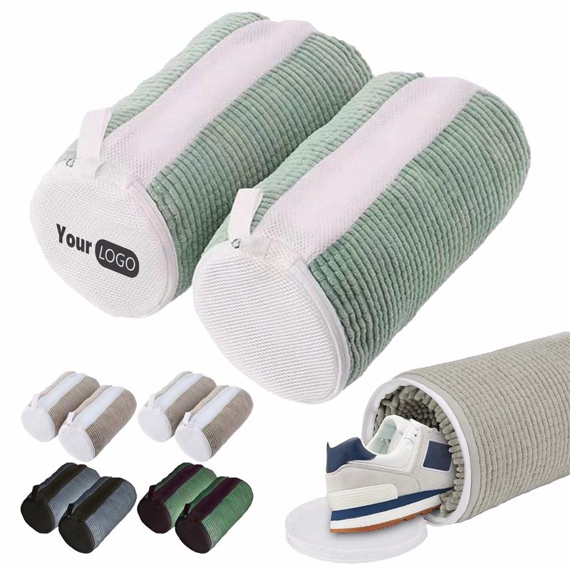 Polyester Cylindrical Travel Shoe Pouch ?C Protect And Organize Your Footwear