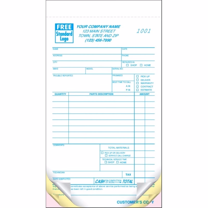 Service Orders, Compact Carbonless