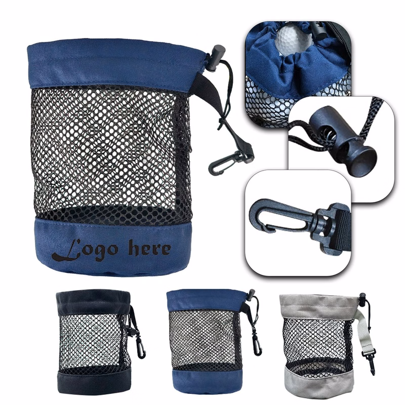Portable Golf Ball Storage Bag with Hook