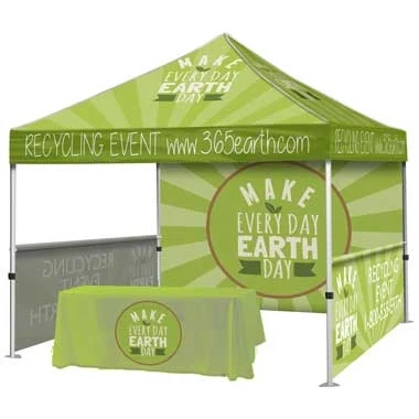 Event Tent Package #4 – Tent + Throw + Full Back Wall + 2 Half Walls 1