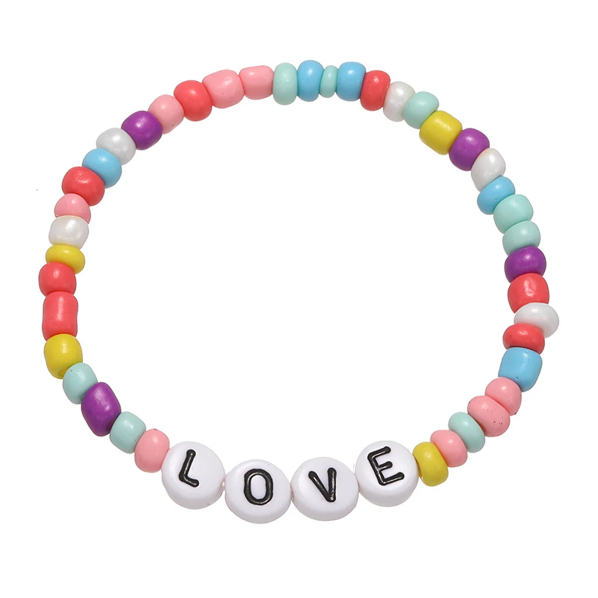 Kids' Bracelet with Colorful Letter Beads 1