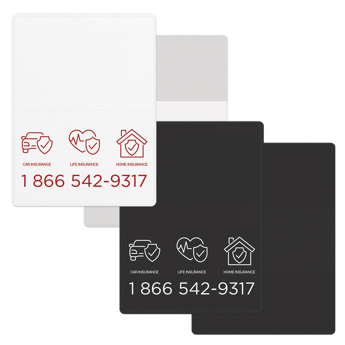 Econo Wallet, Liability & Registration, open (4.5" x 6") closed (4.5" x 3") 1