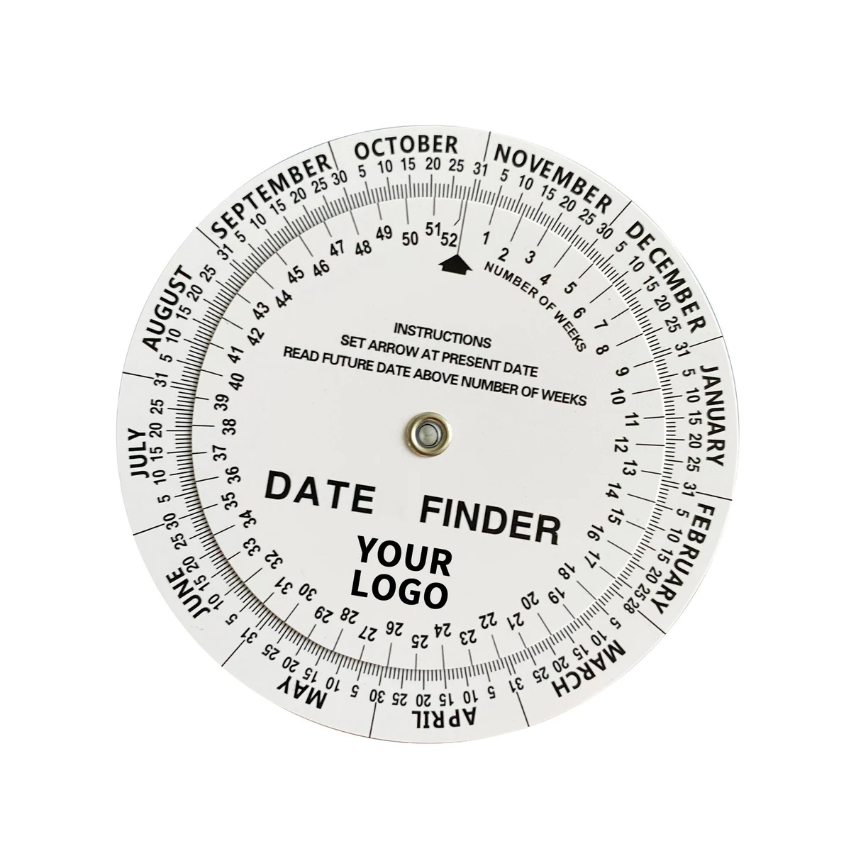PVC Pregnancy Due Date Wheel 4.25" Diameter 1