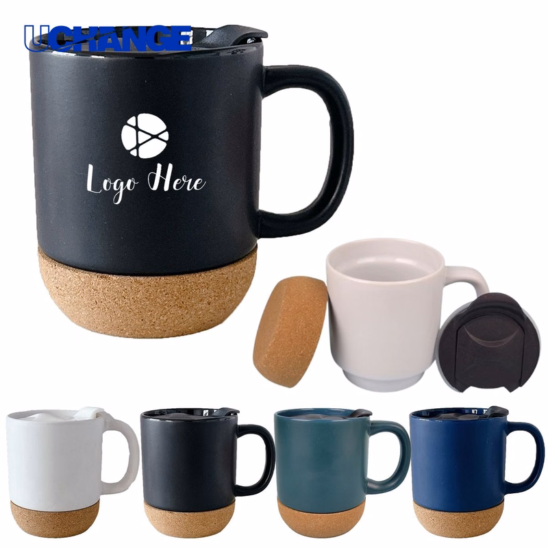 Cork Base Insulated Coffee Cup Container (13 OZ)