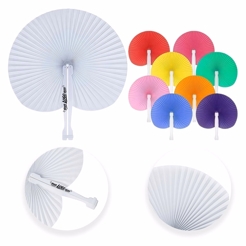 Custom Foldable Paper Fan Wedding Event Giveaway