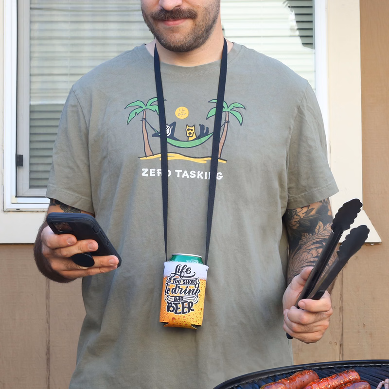 Full Color Hands Free Can Cooler