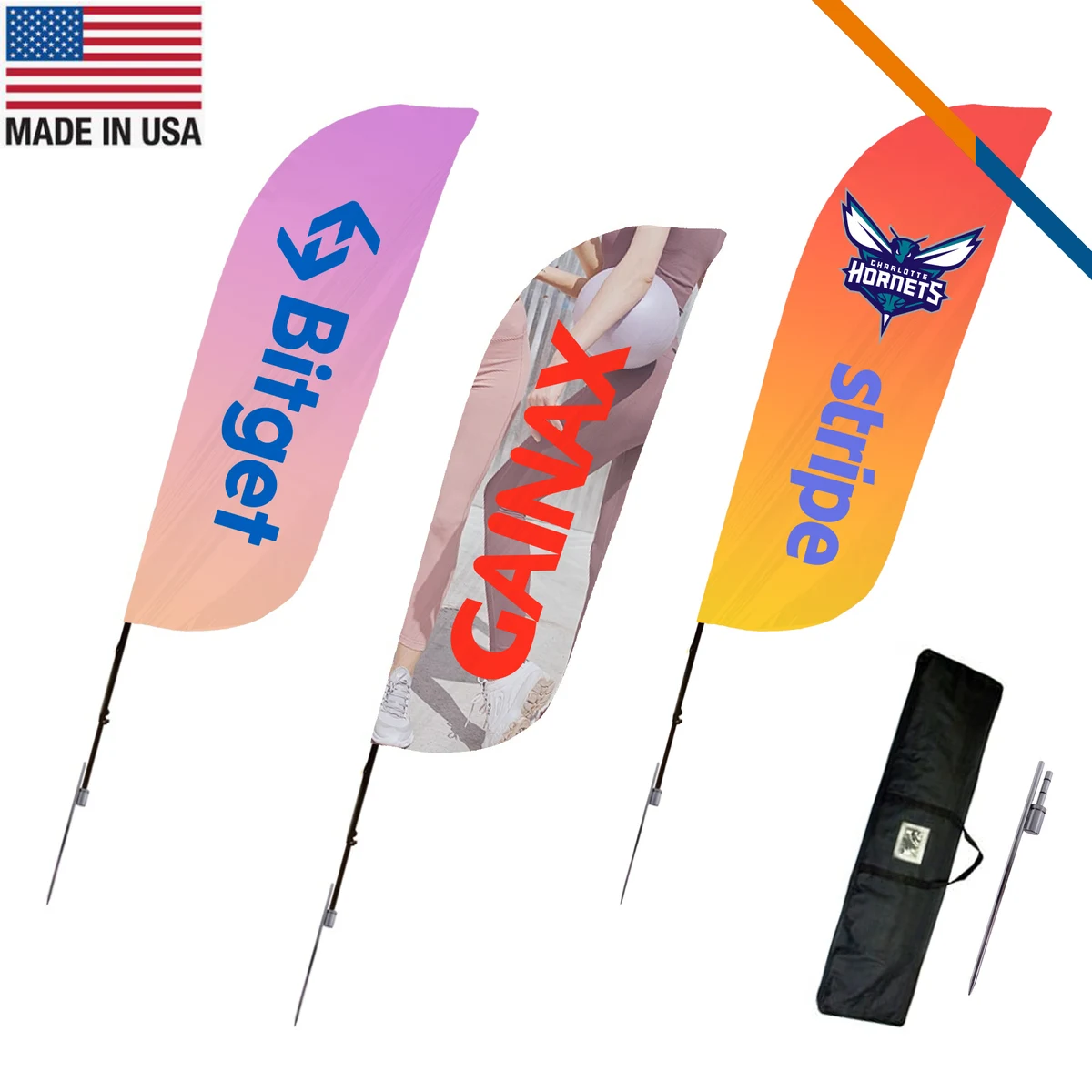 9' Wanda Double-Sided Feather Flag 1