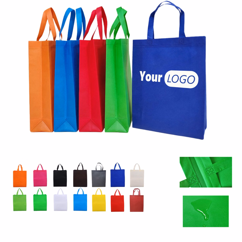 Colorful Shopping Tote Bag Eco-Friendly Non-Woven Fabric