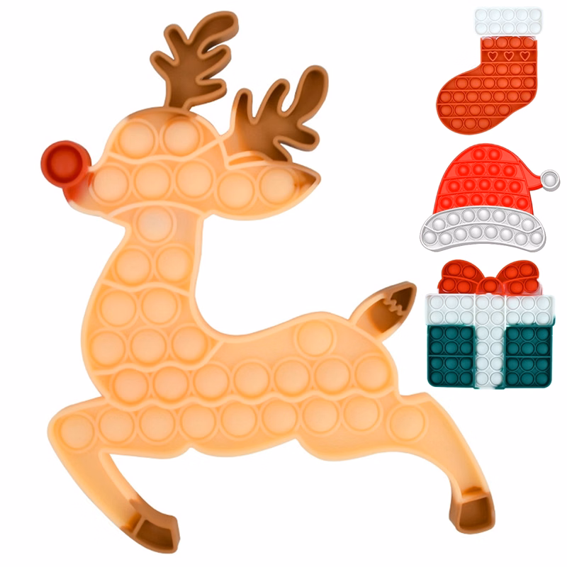 Christmas Pop Bubble Toys Silicone Decompression