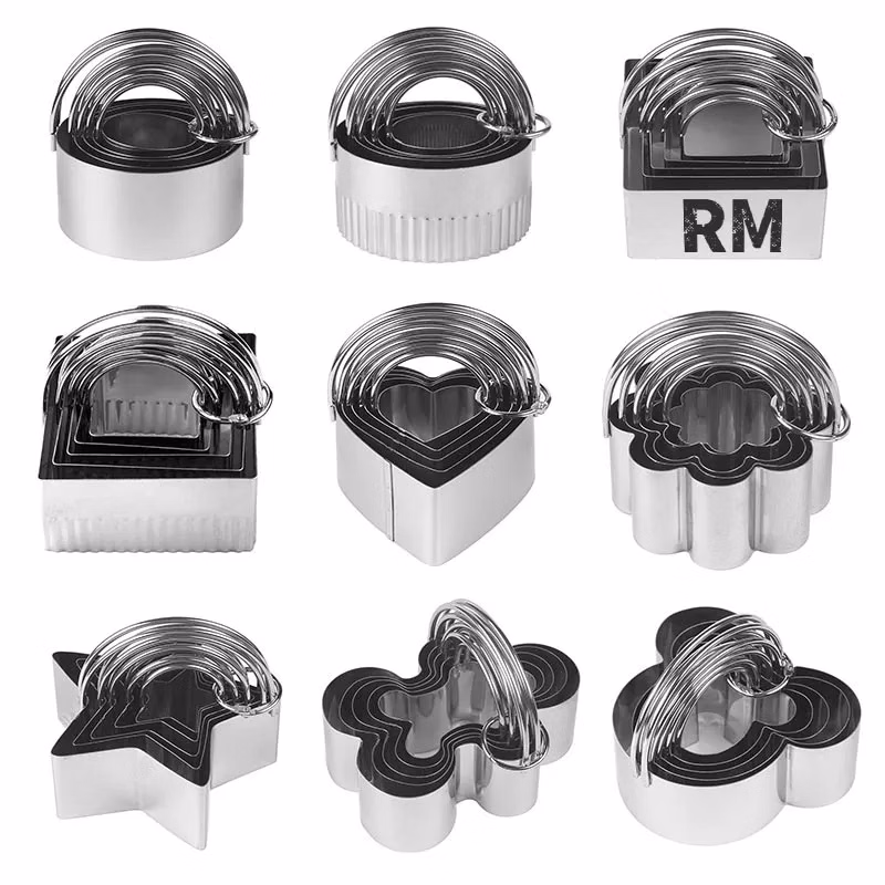 5 Pieces Biscuit Cutter Set With Handle