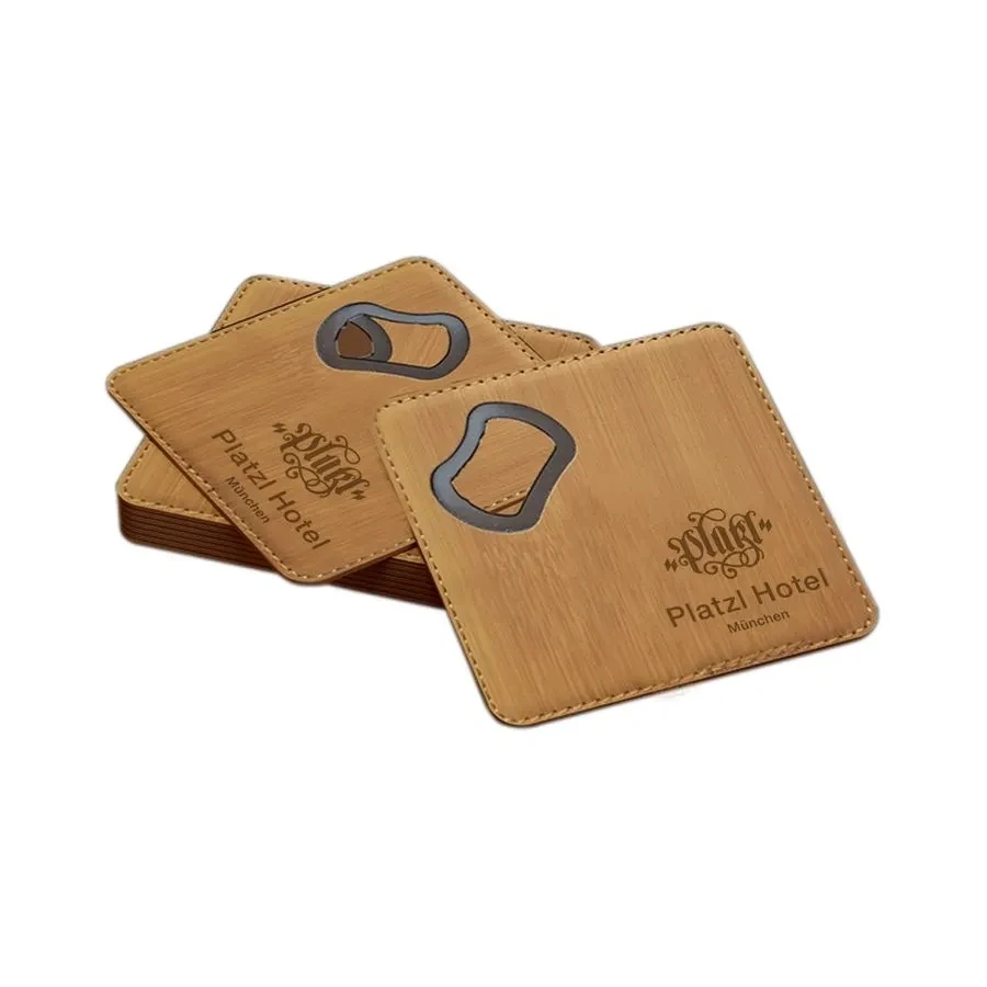 Leather Bottle Opener Coaster 1