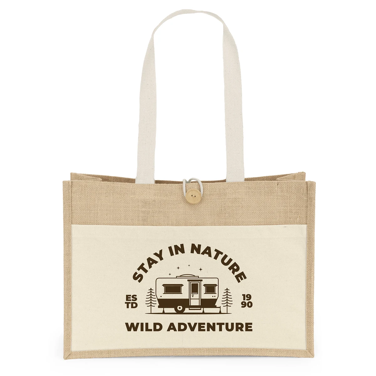 Riley™- Jute Tote - Screen Print 1