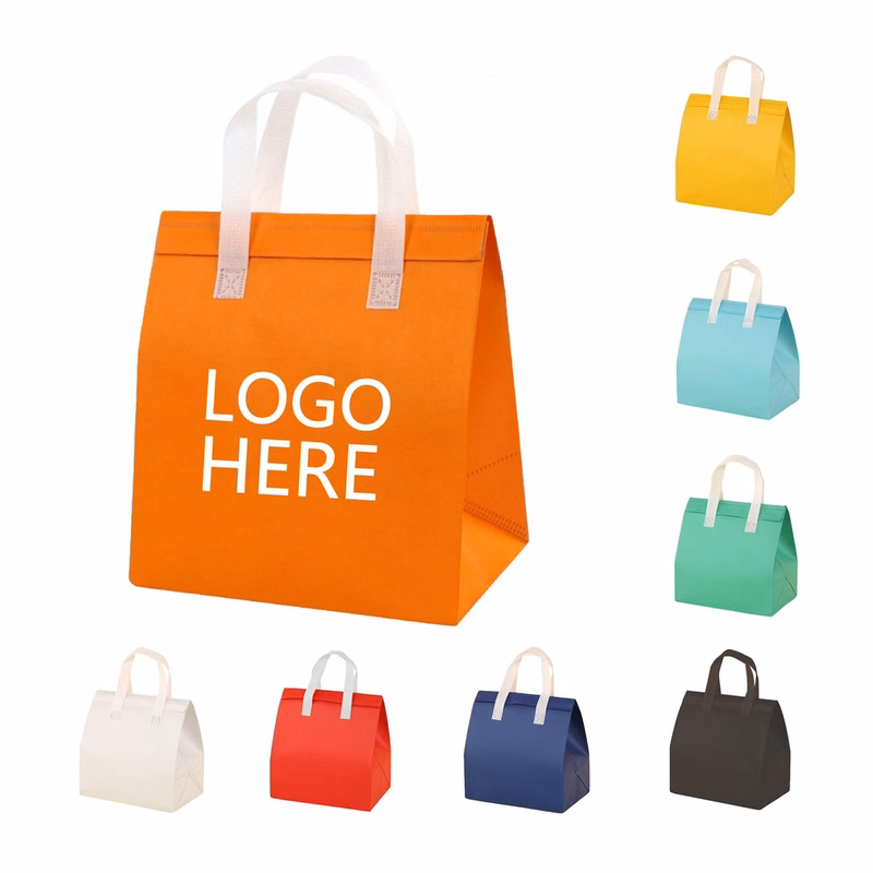 Foil Insulated Reusable Non Woven Tote Cooler Bag