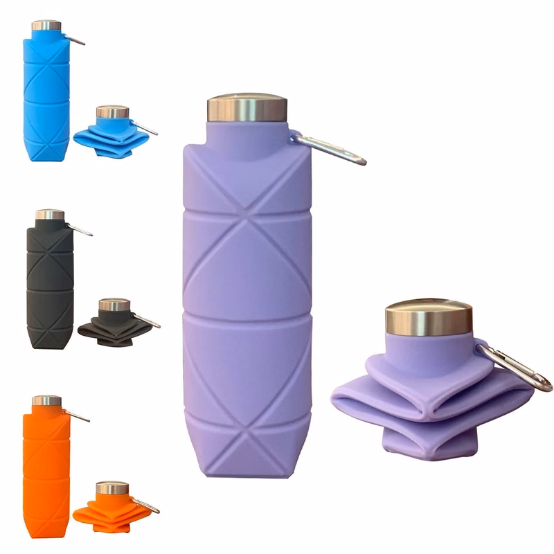 24 Oz Collapsible Silicone Water Bottle