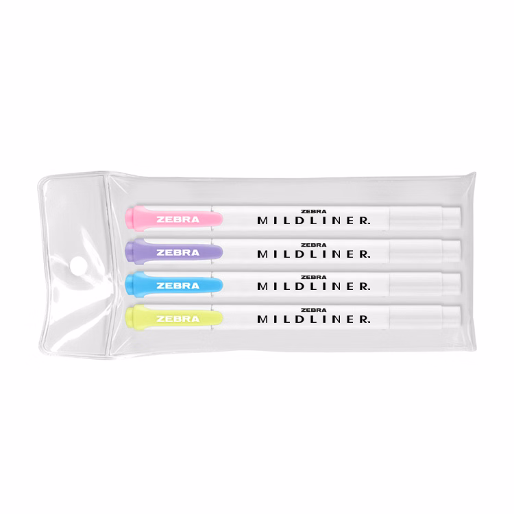 Zebra Mildliner Double Ended Highlighter & Journaling Marker with Chisel & Fine Tip - 4 ct.