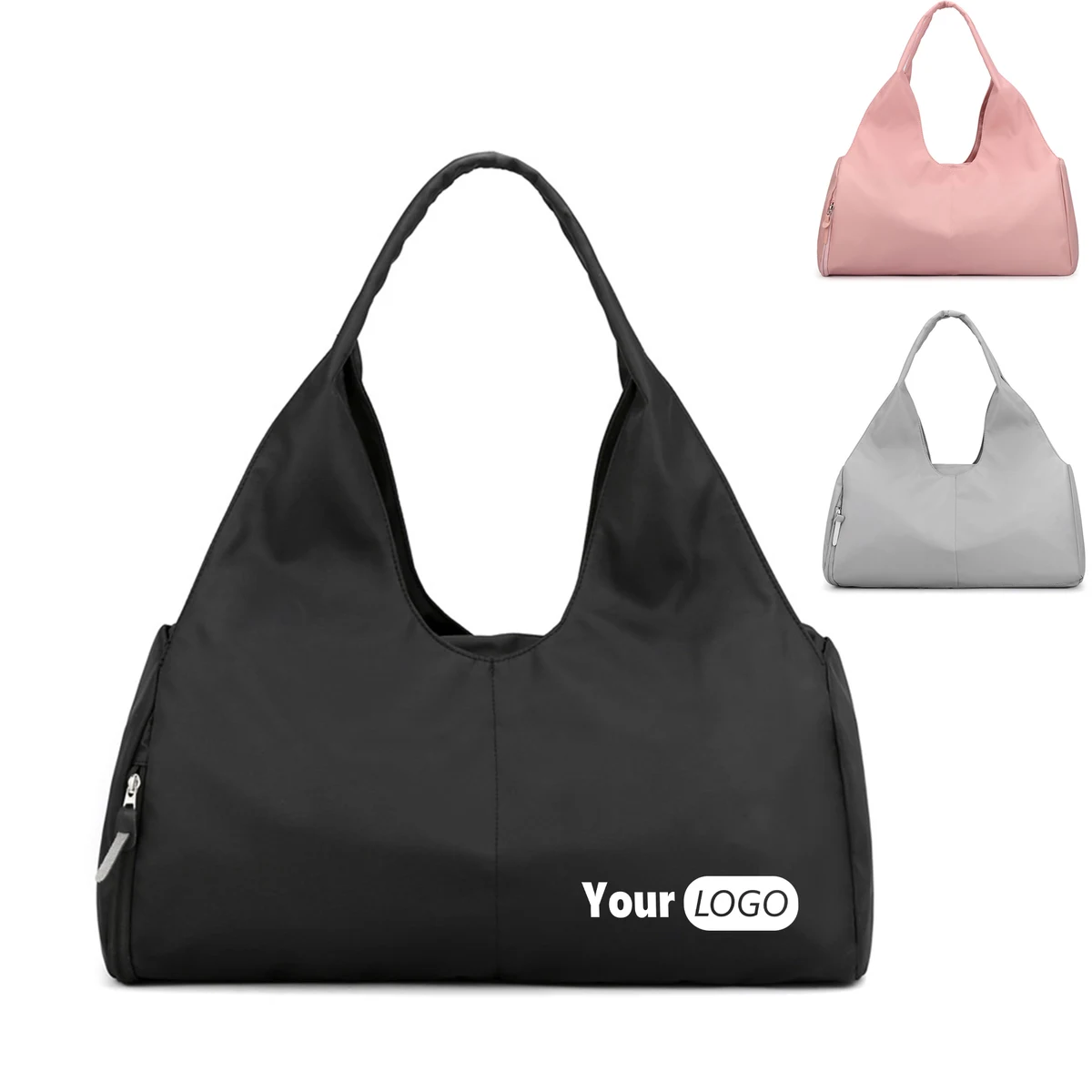 Nylon sports totes bags with shoes compartment for women 1