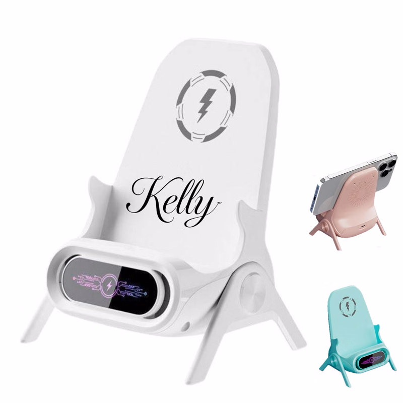 Mini Chair Magnetic Wireless Charger Stand w/ Sound Boosting
