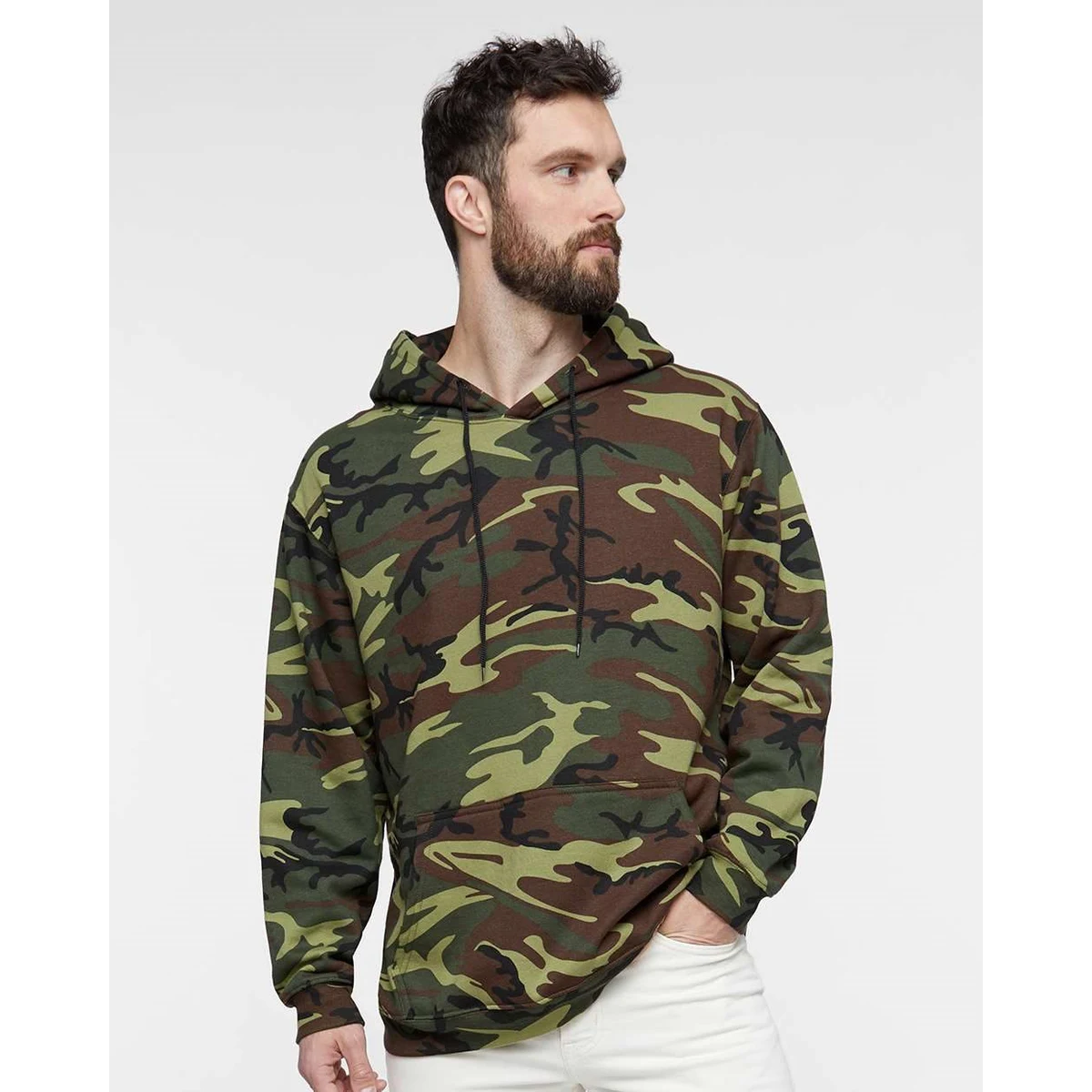 Unisex Camo Fleece Hoodie Sweatshirt - 3969 1