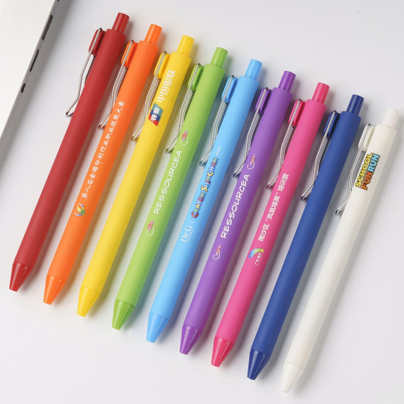 Candy-colored Soft-Touch Click Gel Pen (Full Color Print)