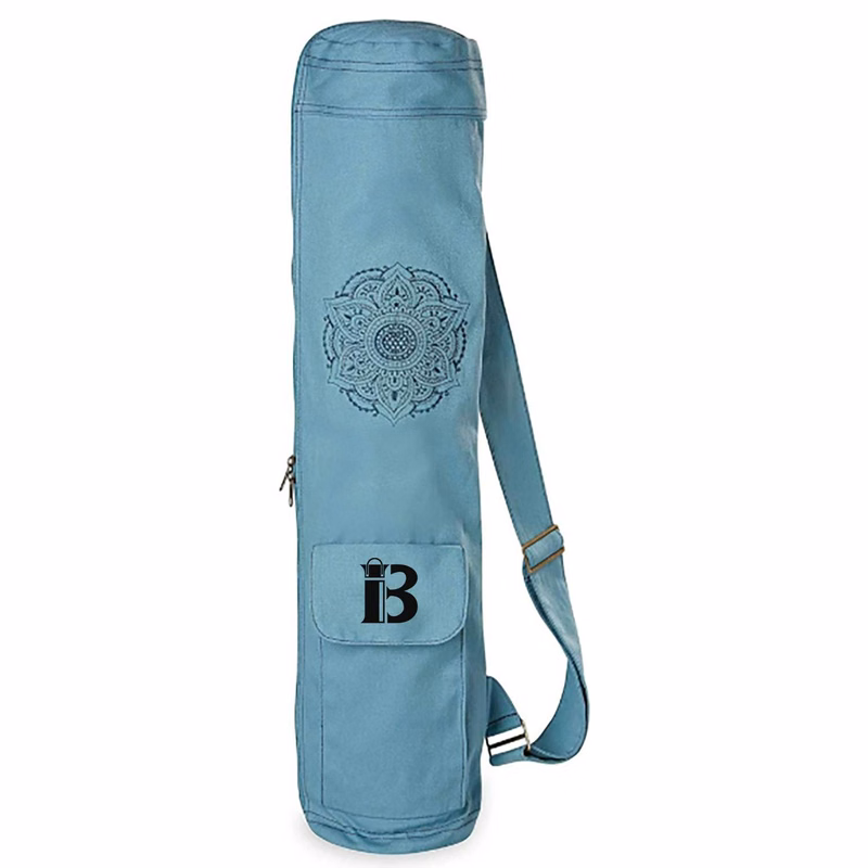 Zipper Canvas Yoga Mat Bag w/ Adjustable Strap