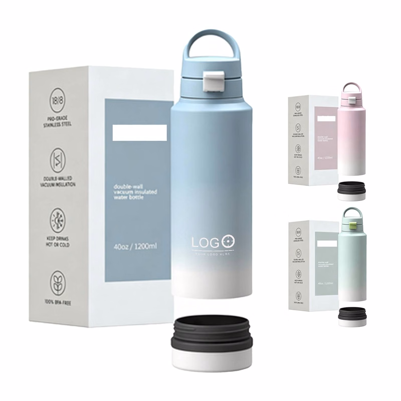 32 oz Stainless Steel Water Bottle with Bottom Container