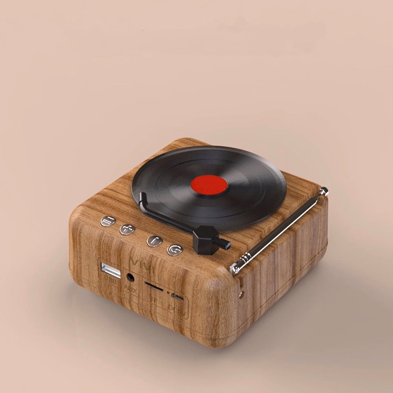Old Fashioned Record Player Style Bluetooth Speaker