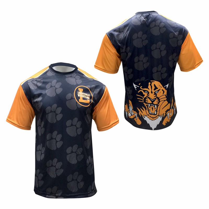 Men's Crew Neck Short Sleeve Smooth Polyester Tshirt