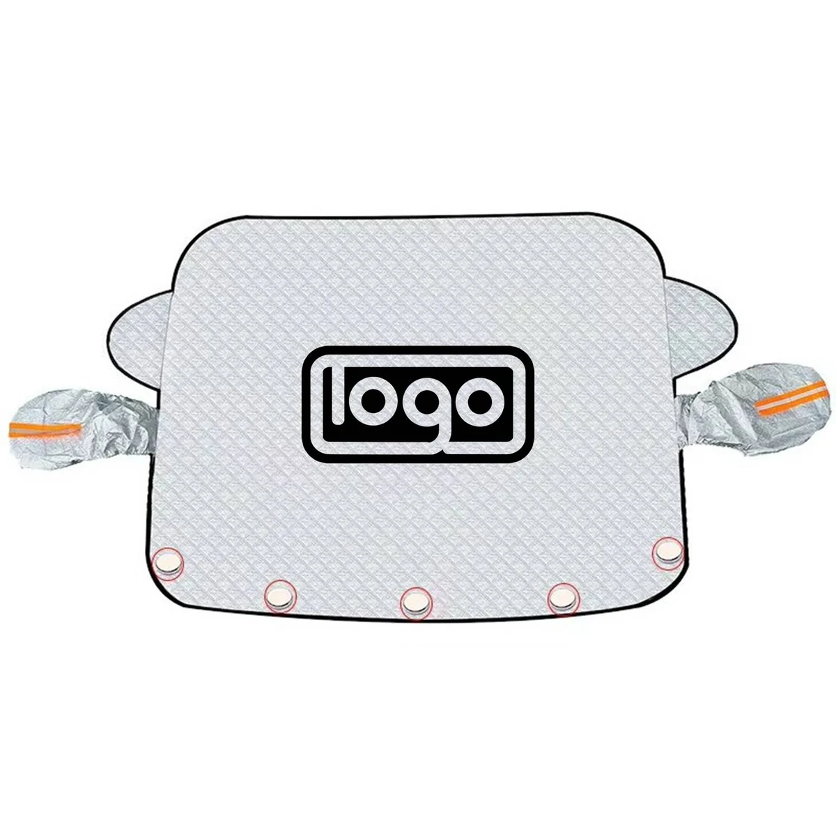 Car Windshield Snow Ice Magnetic Two Mirror Covers 1
