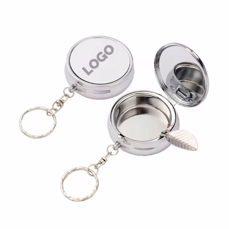MOQ 10 pcs Portable Round Ash Tray