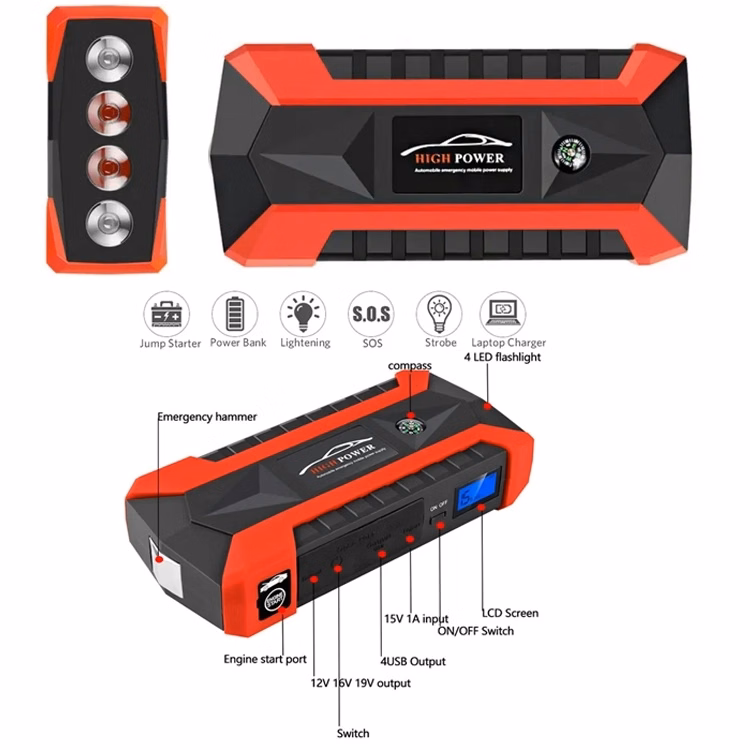 Hot Selling 12000mAh Portable Emergency Car Jump Starter