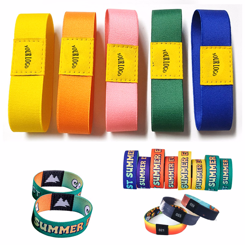 Polyester elastic wrist strap identification elastic bracelet