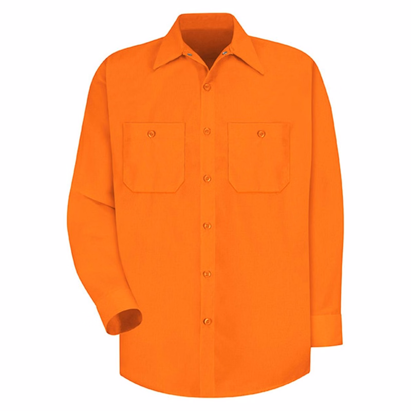 Men's Tall Enhanced Visibility Long Sleeve Work Shirt - SS14T