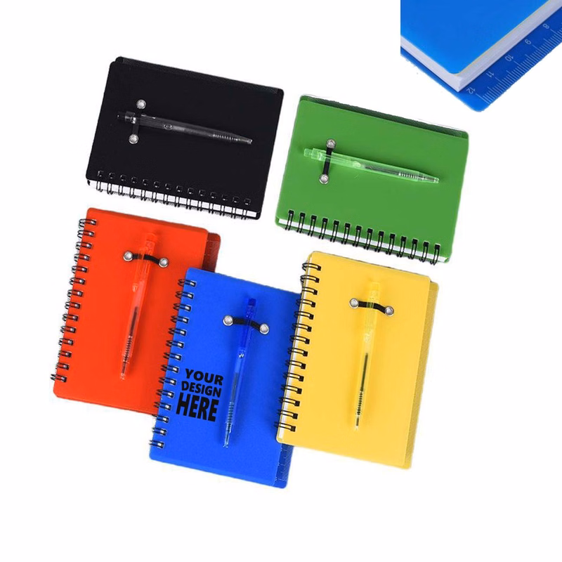 Mutilfuctional Spiral Notebook with Sticky Note Pen
