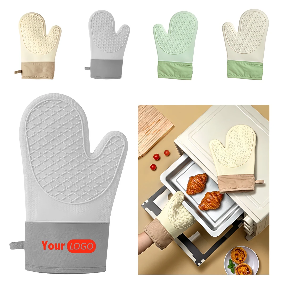 Insulated Two-finger Baking Gloves 1