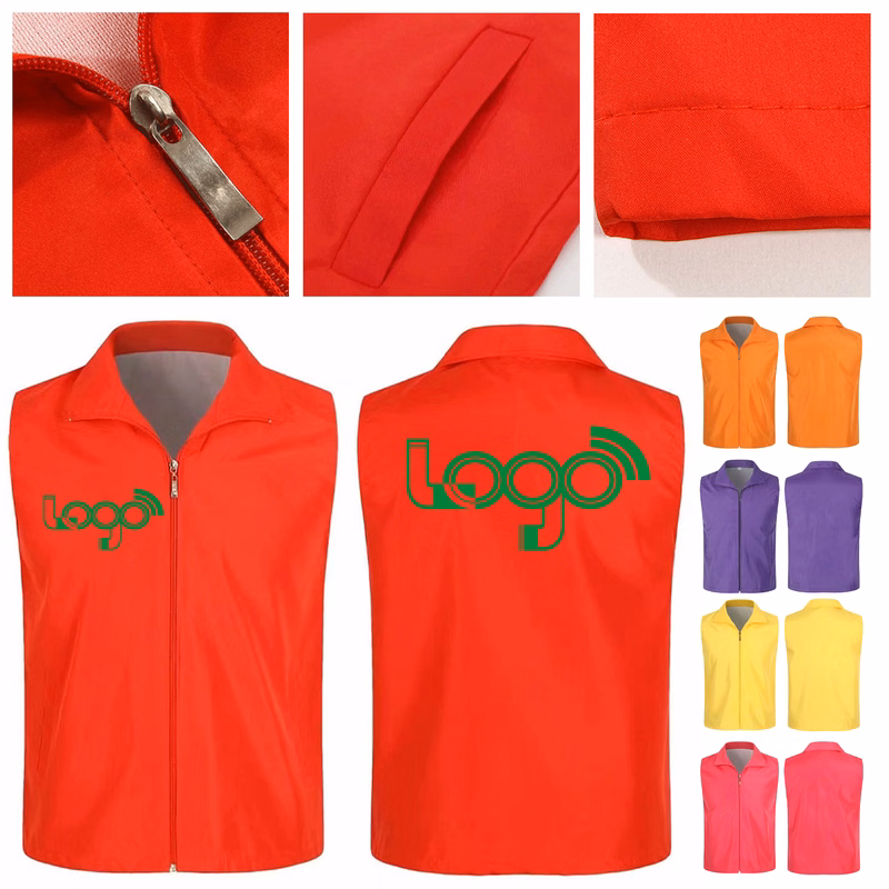 Customizable Volunteer Sleeveless Vest with Logo