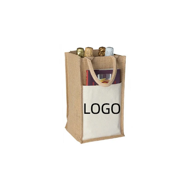 Jute Wine Bottle Bag 1