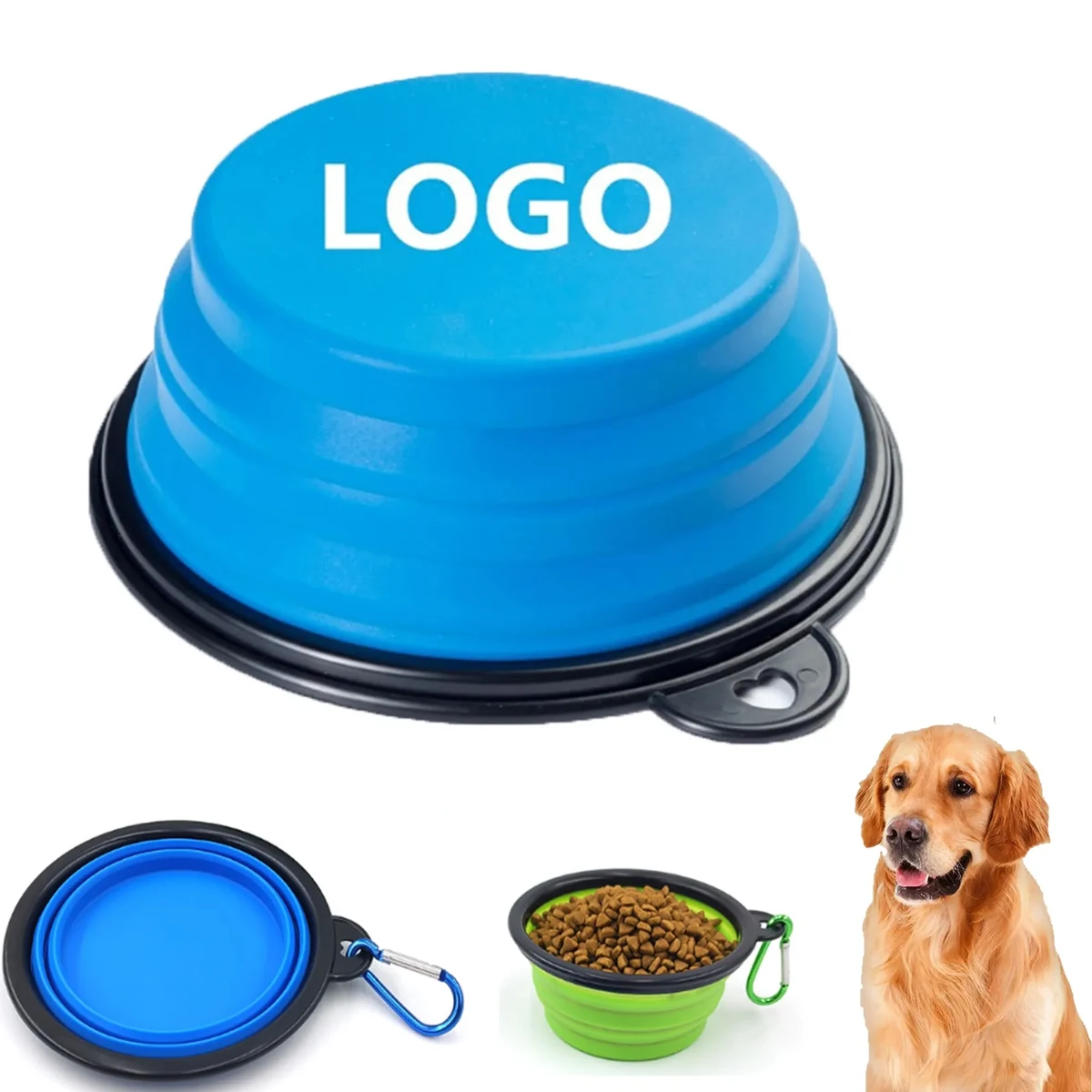 Collapsible Pet Bowl With Carabiner MOQ50pcs 1
