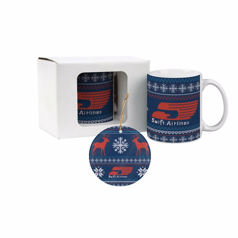 11 Oz. Classic White Mug & Ornament Gift Set