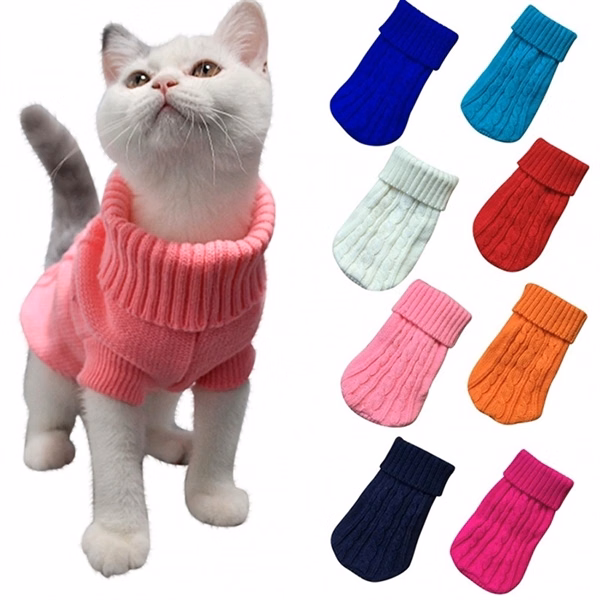 Winter Warm Soft Pet Knitted Coat Dog Cat Jacket Sweater