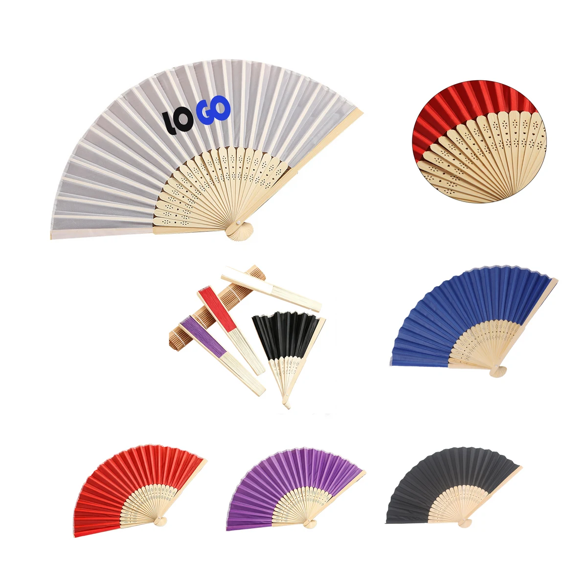Polyester Folding Fabric Fan 1