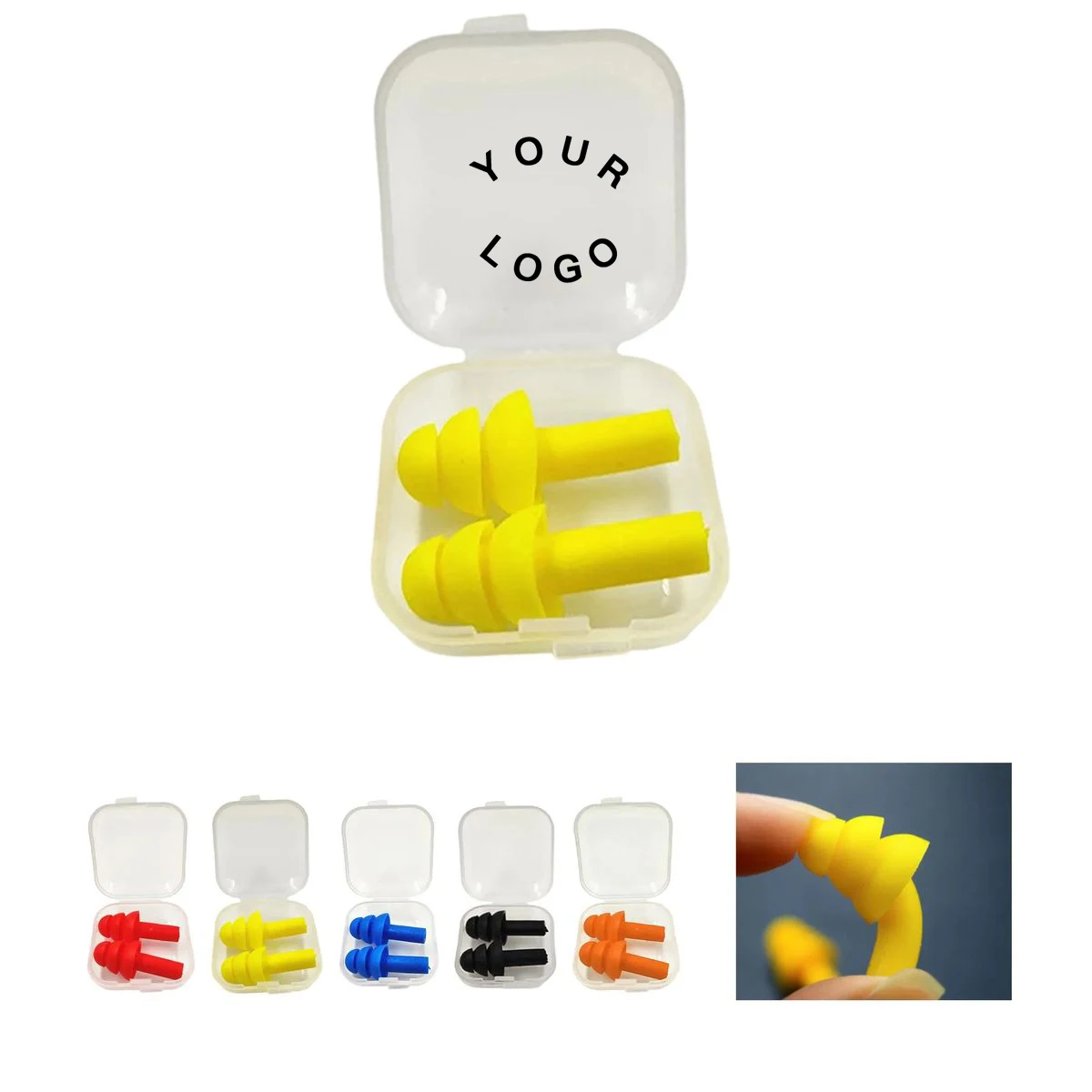 Soft Silicone Earplugs with Carrying Case 1