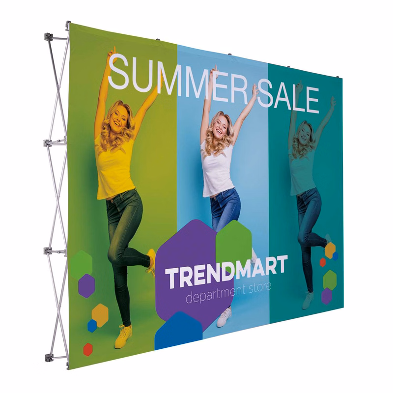 10' Straight Splash Floor Display Face Kit (Recycled Polyester Knit)