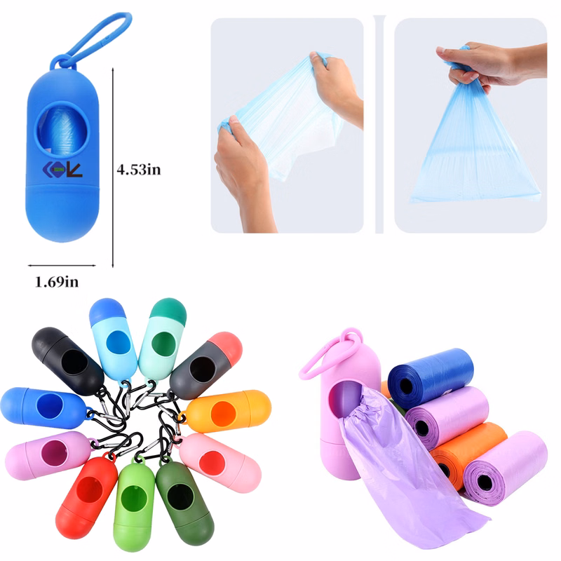 Multicolor Pet Poop Bag Holder For Outdoor Walking